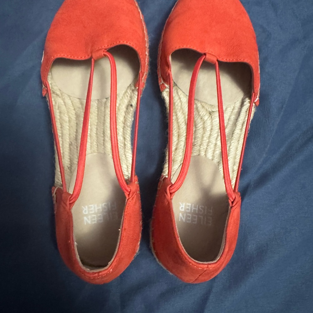 Eileen Fisher Vibrant Orange Espadrilles - Picture 4 of 5